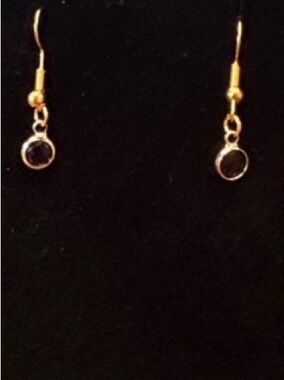 New handmade Chic Gold tone and purple Earrings
